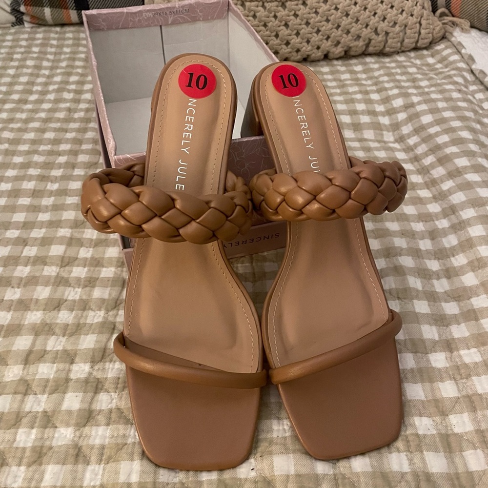 Anna Tan Braided Sandals